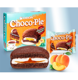 Bizcocho 'Choco Pie' con relleno de albaricoque