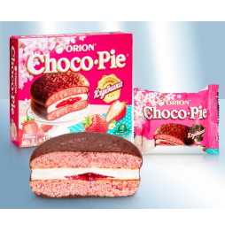 Bizcocho 'Choco Pie' con relleno de fresa