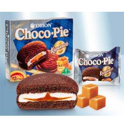 Bizcocho 'Choco Pie Dark Caramel' con chocolate oscuro