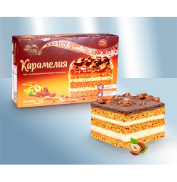 Торт медовый "Карамелия" с карамелью и орехами