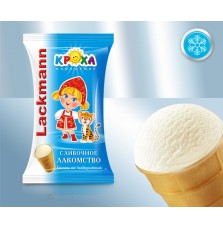 Helado cremoso con sabor a vainilla, en vaso gofre "Manjar cremoso" 130ml