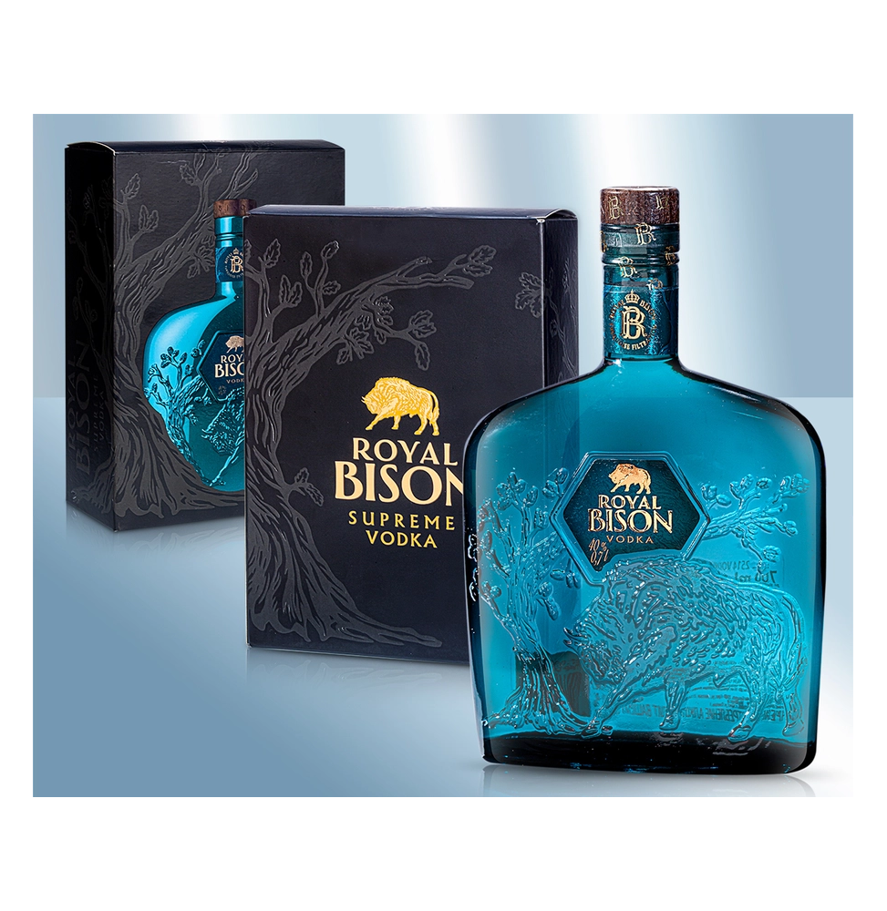 Vodka "Royal Bison blue" 40%, 700ml.