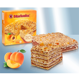 Pastel con relleno de albaricoque