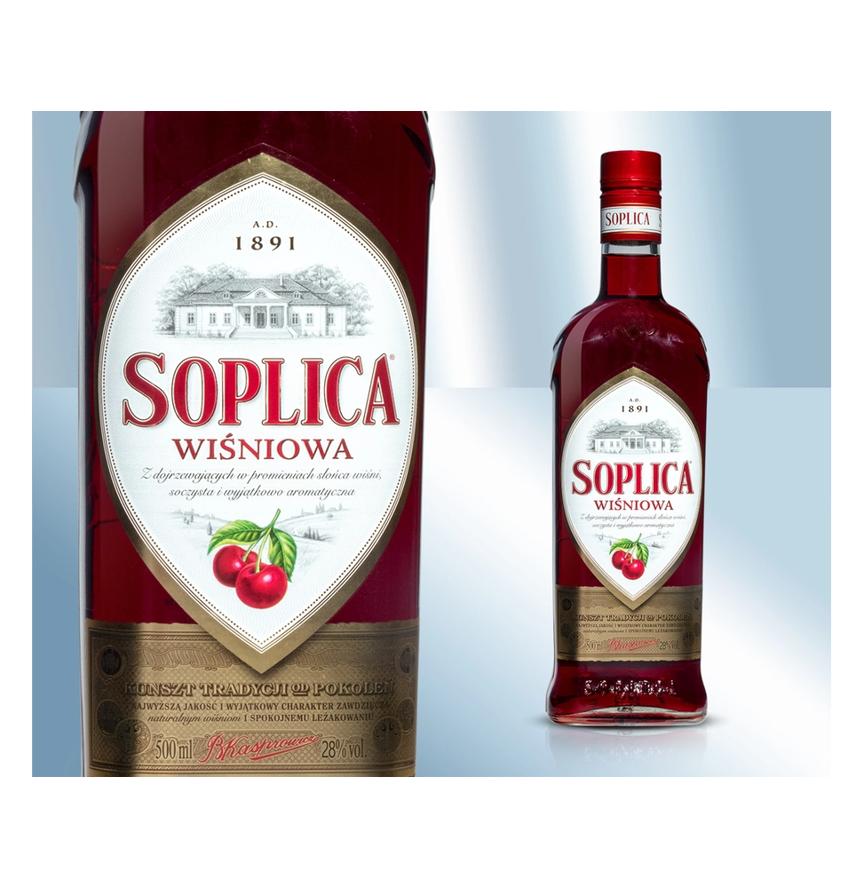 "Soplica" Licor de cereza 28%, 500ml