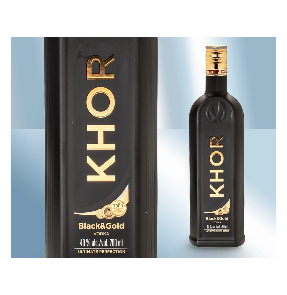 Vodka "Khortytsia Black/Golden", 40%, 700ml