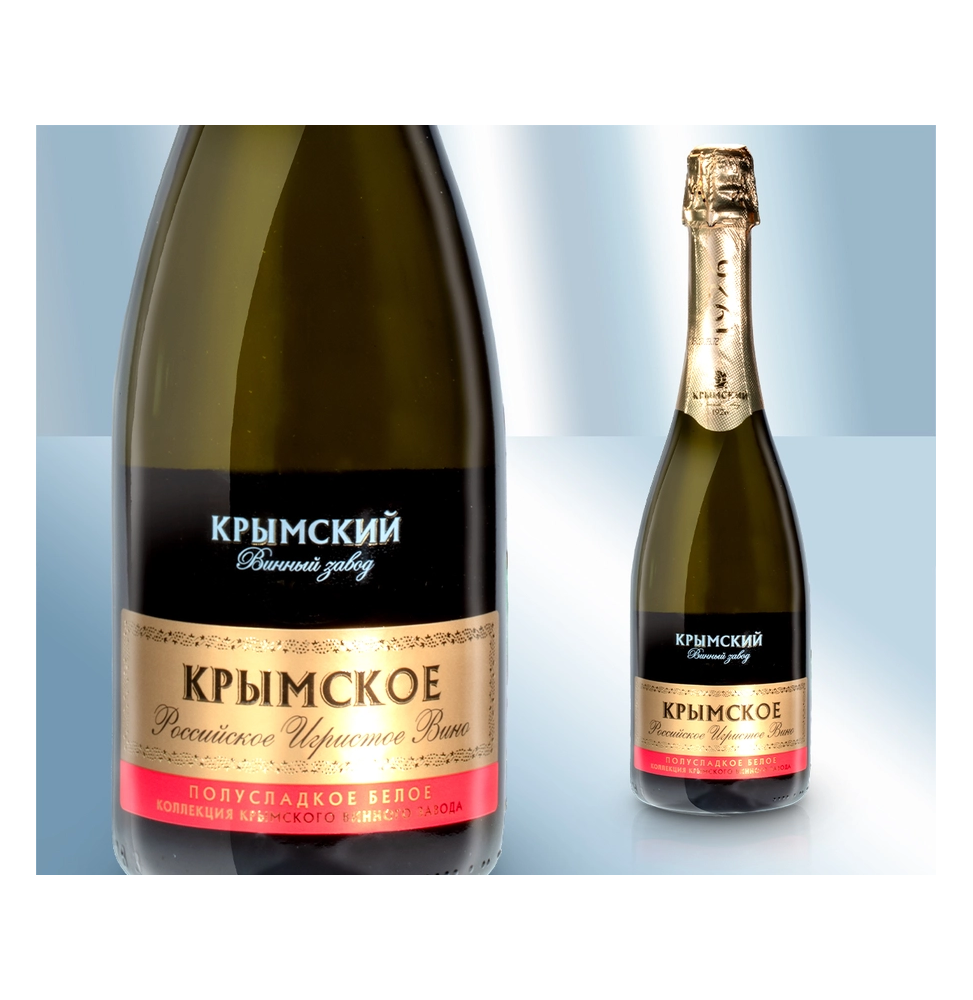 Vino espumoso "KRIMSKY WINE FACTORY", blanco, dulce, 11,3%, 750ml