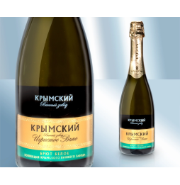 Вино игристое "КРЫМСКИЙ ВИННЫЙ ЗАВОД", белое, сухое, 11,4%, 750мл