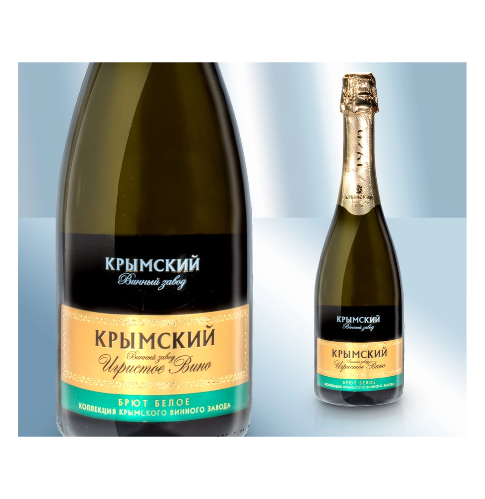 Вино игристое "КРЫМСКИЙ ВИННЫЙ ЗАВОД", белое, сухое, 11,4%, 750мл