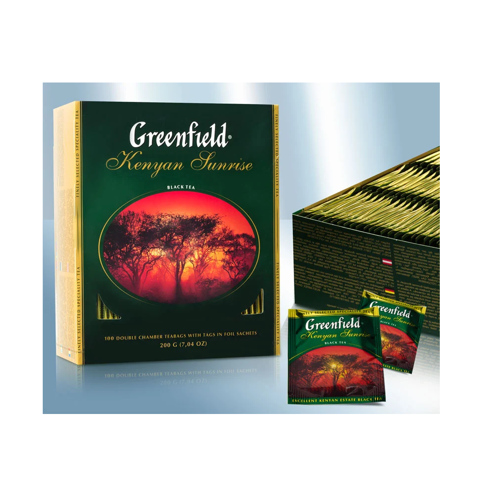 Greenfield Kenyan Sunrise té negro (100 bolsitas x 2 g)