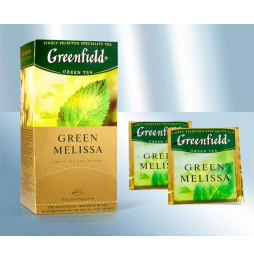 Té verde con melisa y menta Green Melissa en bolsitas con empaque individual, 25x1,5g