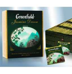 Greenfield Jasmine Dream, té verde en bolsitas (100x2g)