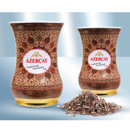 Azercay "Armudu Kover", té negro con aroma a tomillo, de hojas grandes, en lata de regalo