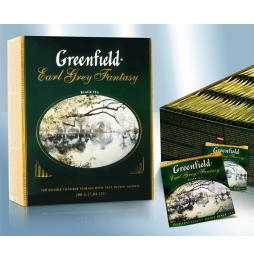 Greenfield Earl Grey Fantasy, té negro en bolsitas (100x2g)