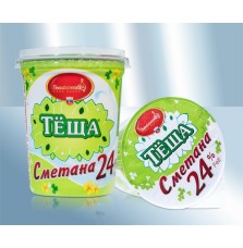 Crema agria "Tescha" 24% grasa (Letonia)