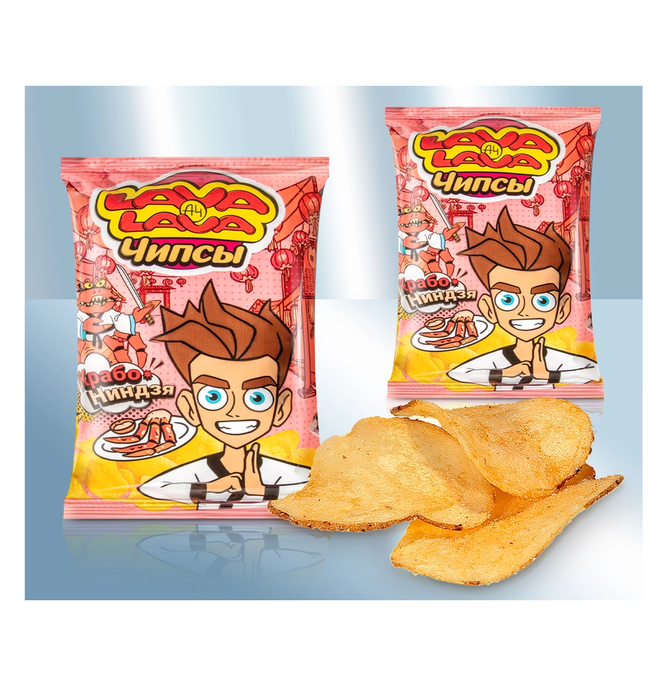 Patatas fritas crujientes con sabor a cangrejo "Cangrejo-Ninja"