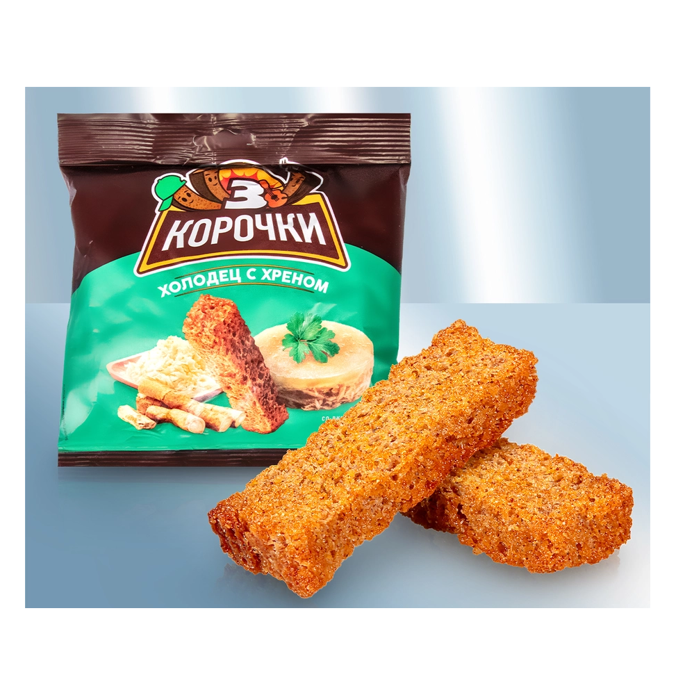 Сухарики ржаные со вкусом холодца с хреном