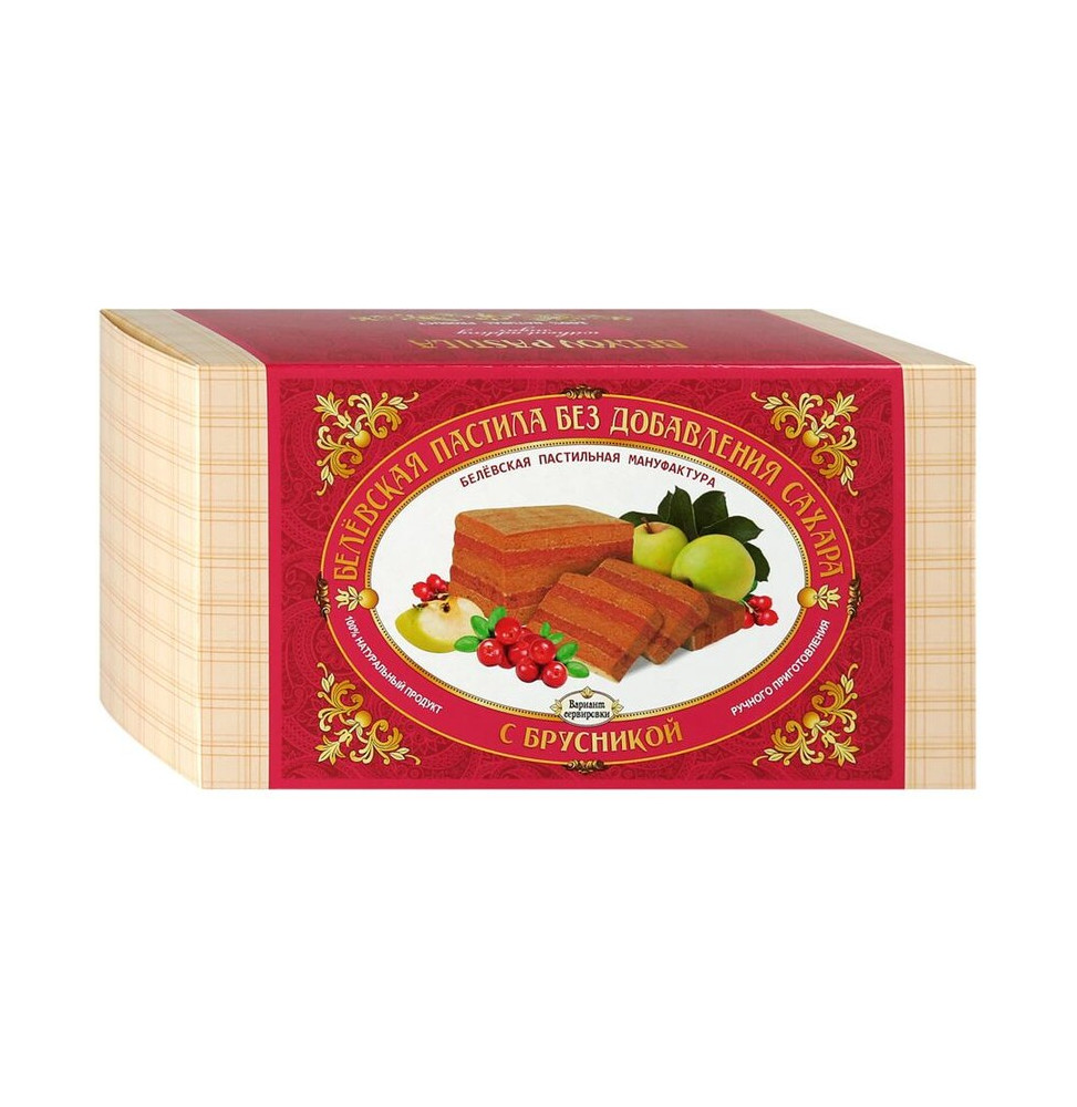 Pastila de Bélev sin azúcar añadido con lingonberry, 180 g