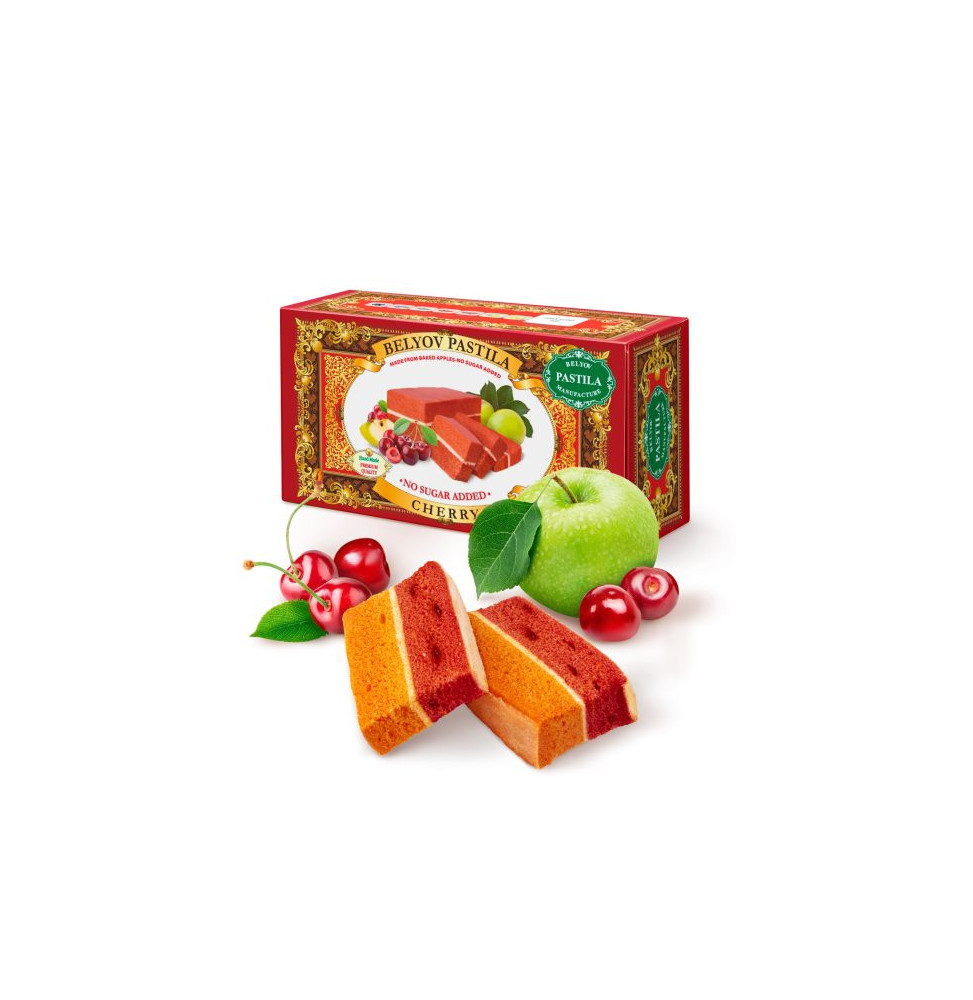 Pastila de Bélev sin azúcar con cereza, 100 g