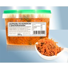 Zanahorias coreanas con berenjenas, clásicas.