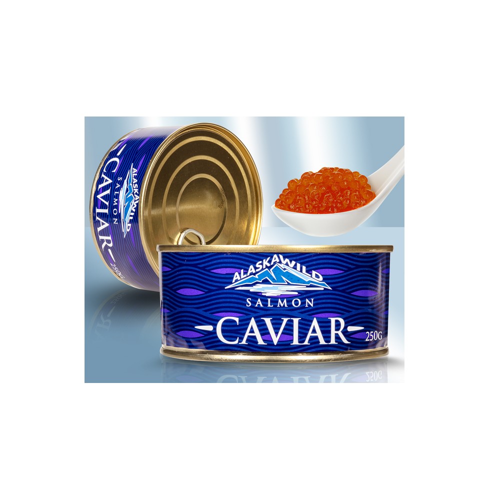Caviar de gorbusha en lata