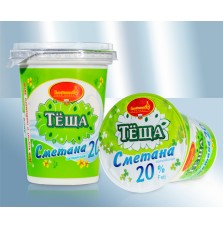 Crema agria Tescha 20% grasa (Letonia)