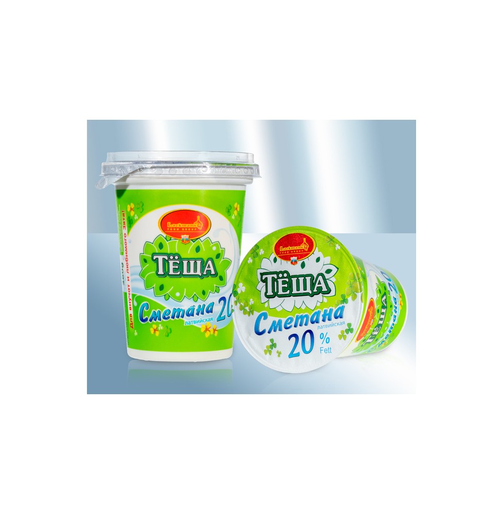 Crema agria Tescha 20% grasa (Letonia)