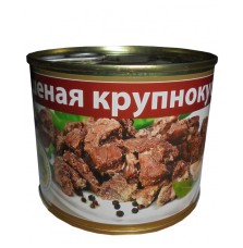 ГОВЯДИНА ТУШЕНАЯ КРУПНОКУСКОВАЯ HALAL  "LEON"525gr