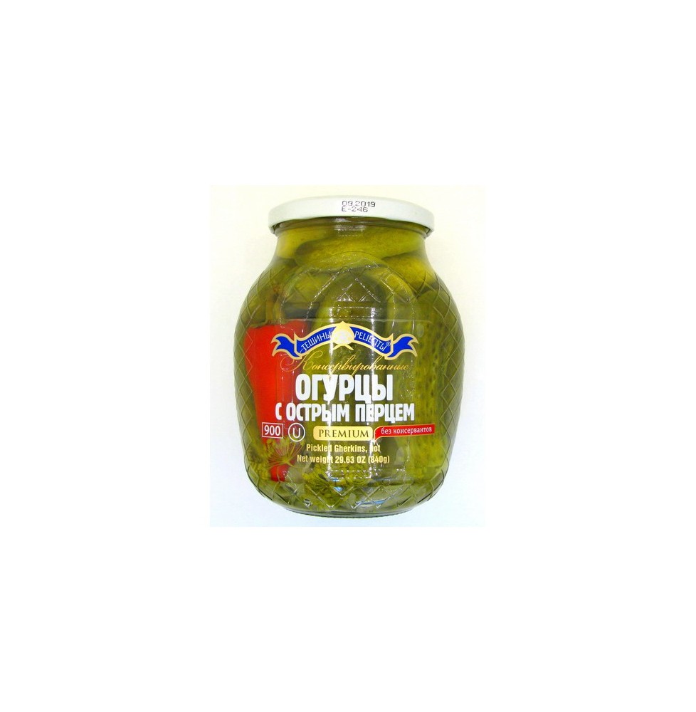 Pepinos con pimiento picante PREMIUM 840g.TR