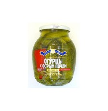 Pepinos con pimiento picante PREMIUM 840g.TR